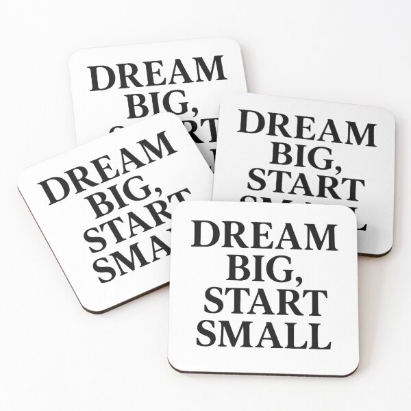 Item preview, Dream Big, Start Small – Motivational Quote Typography designed and sold by SlomianyPisarz.