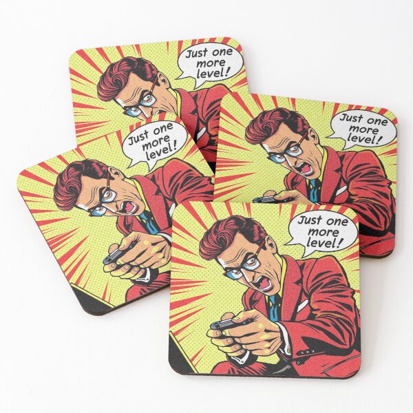 Item preview, Retro Pop Art Gamer Saying One More Level designed and sold by MadieCreative®.