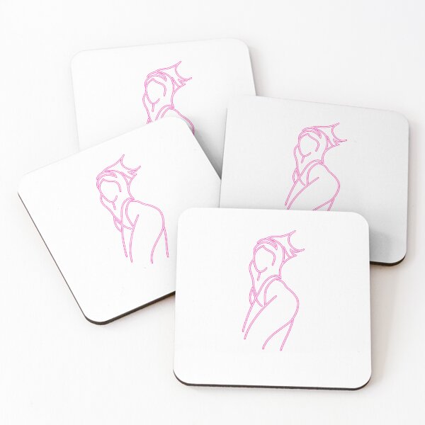 Item preview, Neon Femme Silhouette – Pink Line Art Seductive Glow Design designed and sold by Aucia.