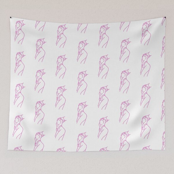 Item preview, Neon Femme Silhouette – Pink Line Art Seductive Glow Design designed and sold by Aucia.