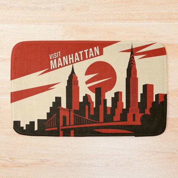 Item preview, Manhattan Vintage Travel Poster designed and sold by rogue-design.