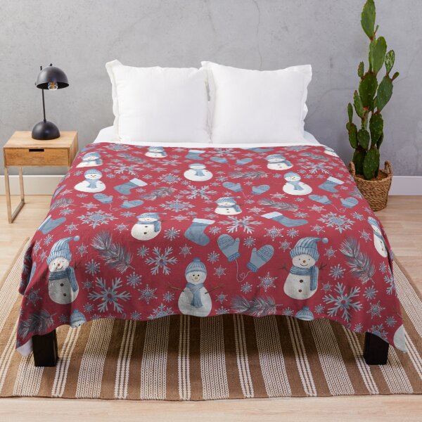 Item preview, Cozy Blue Winter on Sanguine Red designed and sold by KSimpson838.