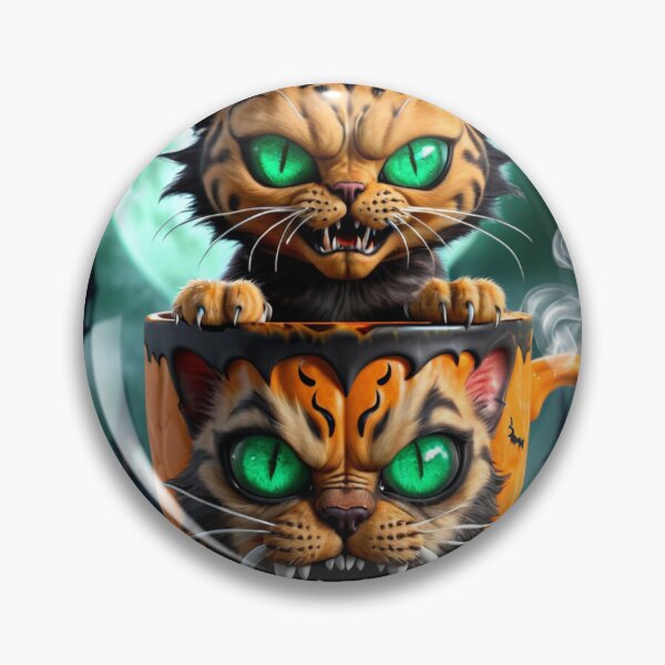 Item preview, 不気味可愛いカフェインの魔獣 - ハロウィンのモンスター猫  designed and sold by CamillaCreation.