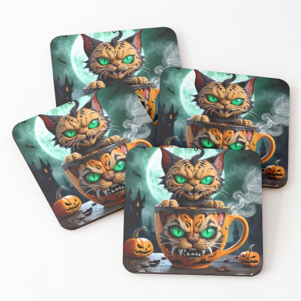 Item preview, 不気味可愛いカフェインの魔獣 - ハロウィンのモンスター猫  designed and sold by CamillaCreation.