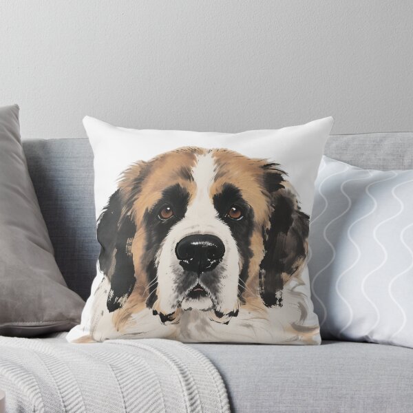 Item preview, Saint Bernard Ink Painting Close-up designed and sold by forget45studio.