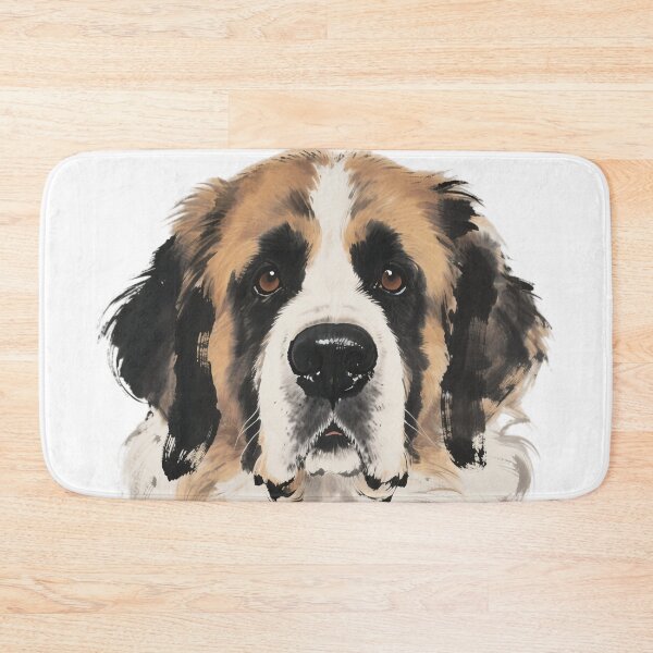 Item preview, Saint Bernard Ink Painting Close-up designed and sold by forget45studio.
