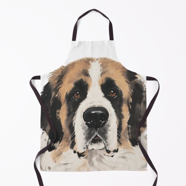 Item preview, Saint Bernard Ink Painting Close-up designed and sold by forget45studio.