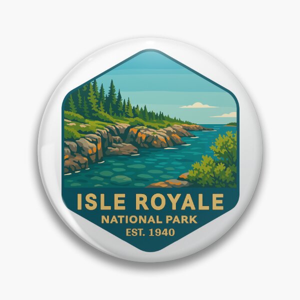 Item preview, Isle Royale National Park Retro Wilderness Sticker designed and sold by Ismeal Von.