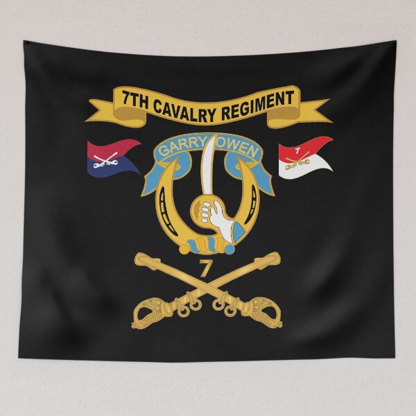 Item preview, Army  - 7th Cavalry Regiment w Ribbon - Br  w Regimental Number w Guidons X 300 designed and sold by Military Insignia Products.