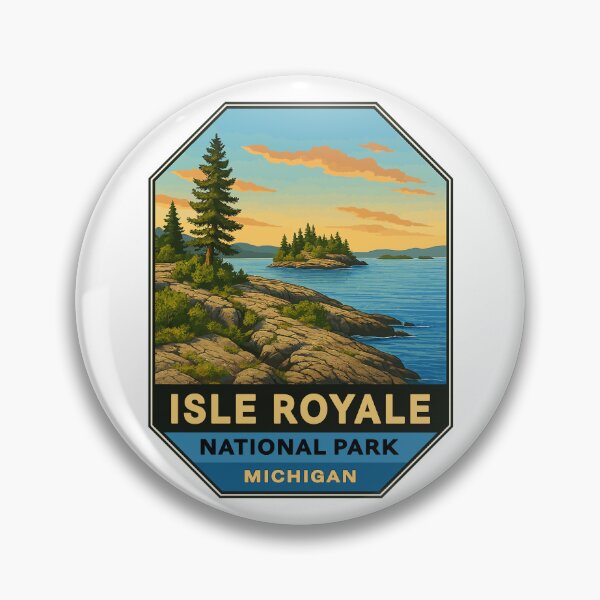 Item preview, Isle Royale National Park Retro Wilderness Sticker designed and sold by Ismeal Von.