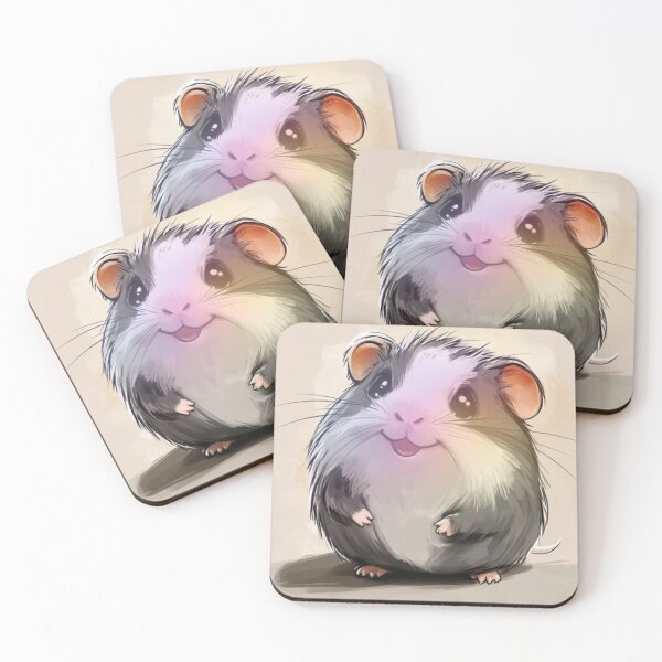Item preview, Drawing of happy hamster place is here design designed and sold by NivyasArtistry.