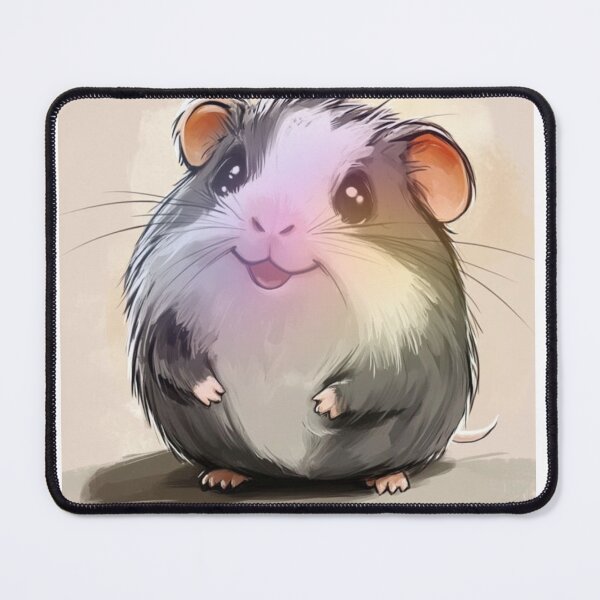 Item preview, Drawing of happy hamster place is here design designed and sold by NivyasArtistry.