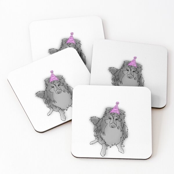 Item preview, Josh the Pink Party Sheltie in a Hat – animalzinhats designed and sold by Ashley’sAnimalz.