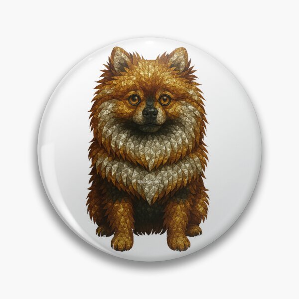 Item preview, Gemstone Mosaic Pomeranian Portrait designed and sold by DigitalGemArt.