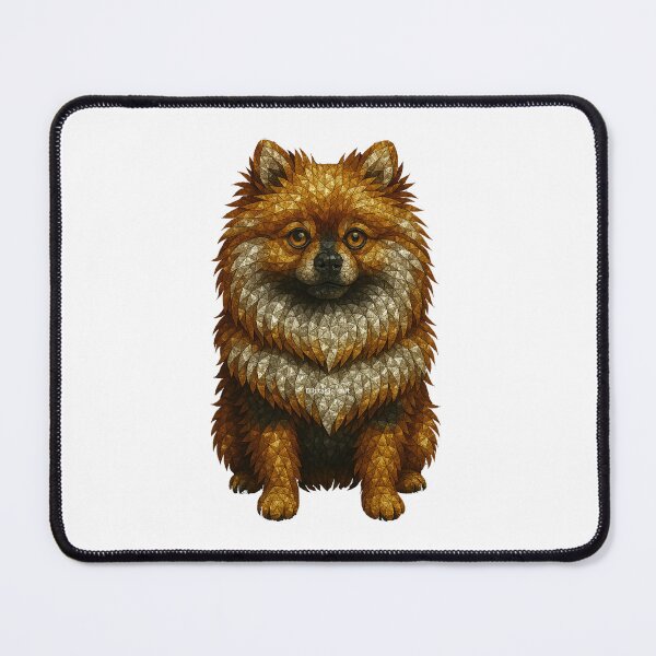 Item preview, Gemstone Mosaic Pomeranian Portrait designed and sold by DigitalGemArt.