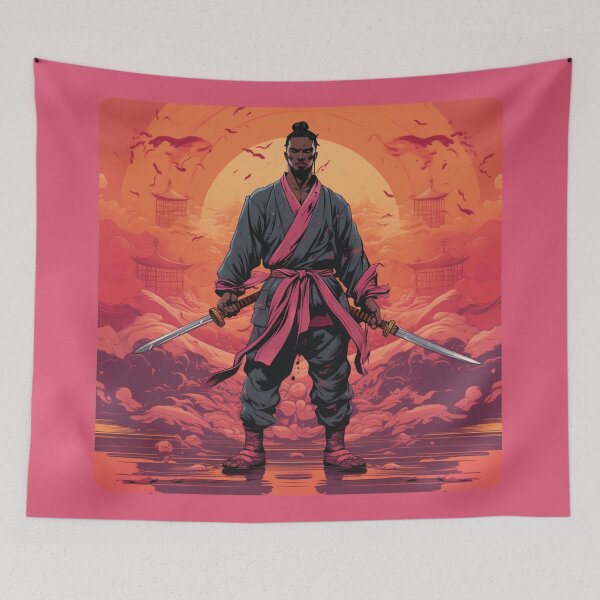 Item preview, Two Swords Samurai Sunset designed and sold by GrinGalore.