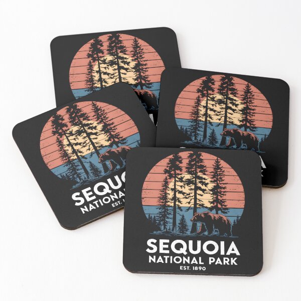 Item preview, Sequoia National Park 1890 Bear Sequoia Trees Sunset Retro designed and sold by Valentingpni.