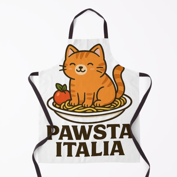 Item preview, Pawsta Italia – Funny Italy Cat T-Shirt, Cute Cartoon Kitty Spaghetti Design for Cat Lovers designed and sold by MeowLaugh.