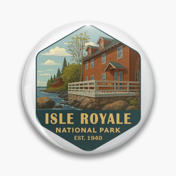 Item preview, Isle Royale National Park Retro Wilderness Sticker designed and sold by Ismeal Von.