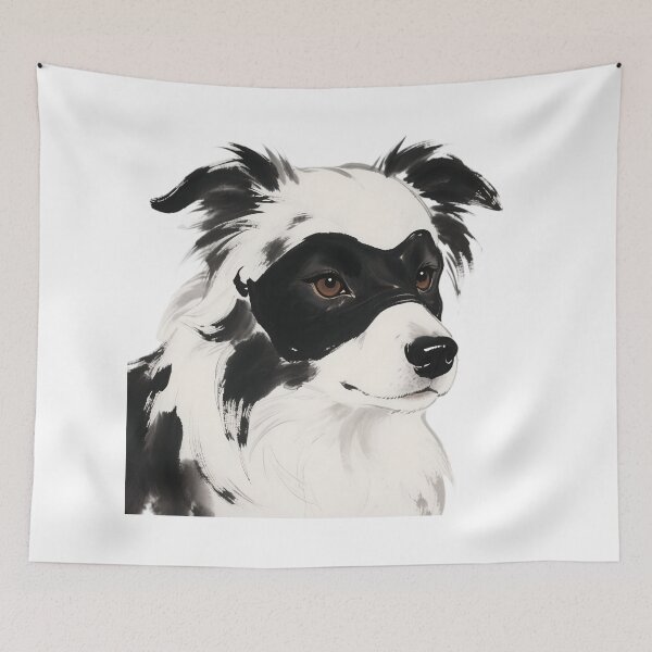 Item preview, Border Collie Ink Painting Close-up designed and sold by forget45studio.