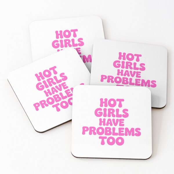 Item preview, Hot Girls Have Problems Too! Pink Girly Quote designed and sold by PMCreative.