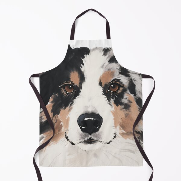 Item preview, Australian Shepherd Ink Painting Close-up designed and sold by forget45studio.