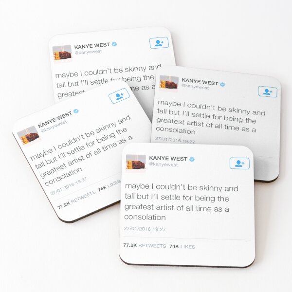 Item preview, Kanye Tweet I'll Settle for Being the Greatest designed and sold by tom-od.