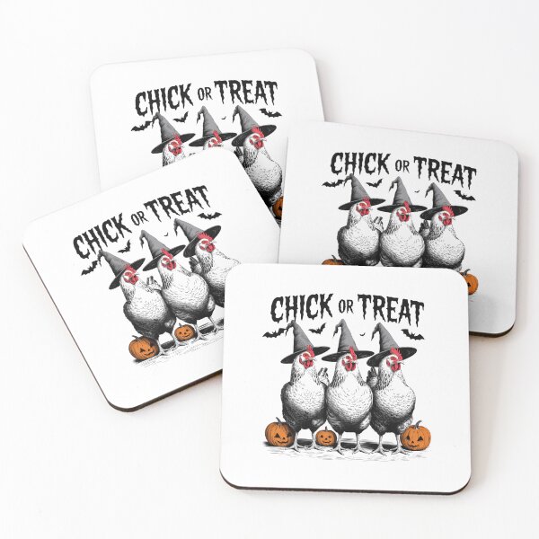 Item preview, Funny Chick or Treat Halloween Chicken with Pumpkins designed and sold by chung2525.