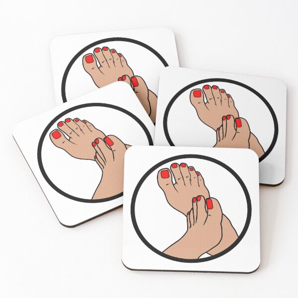Item preview, Red Toes Badge designed and sold by SolefulStickers.