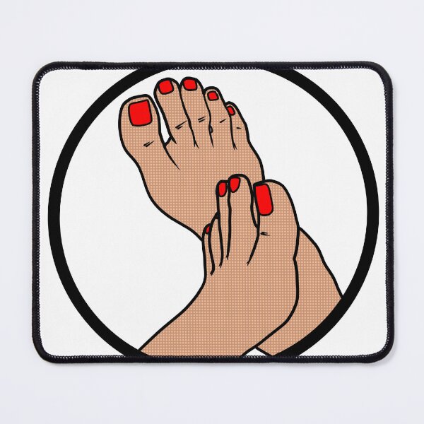 Item preview, Red Toes Badge designed and sold by SolefulStickers.