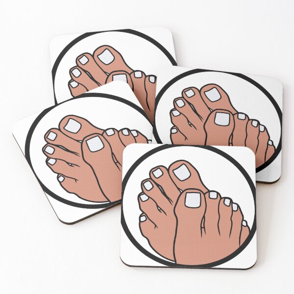 Item preview, White Toes Badge designed and sold by SolefulStickers.