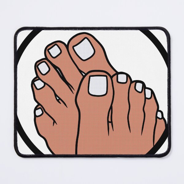 Item preview, White Toes Badge designed and sold by SolefulStickers.