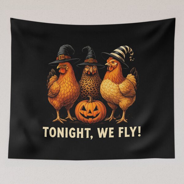 Item preview, Funny Witch Chickens Tonight We Fly Halloween designed and sold by chung2525.