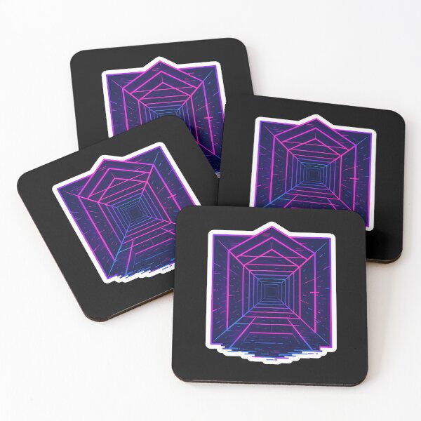 Item preview, Neon Tunnel – Retro Futuristic Synthwave designed and sold by Bawek85Designs.