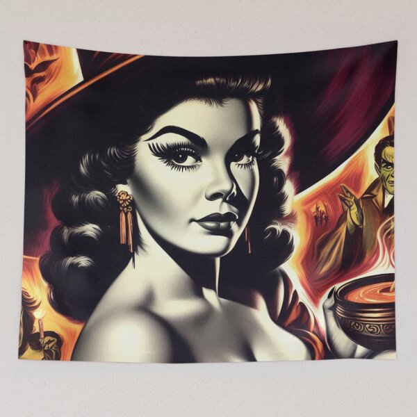 Item preview, Cute Retro Witch designed and sold by PulpVintage.