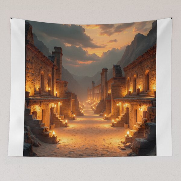 Item preview, Twilight Passage Through the Ancient Stone Village designed and sold by oanaunciuleanu.