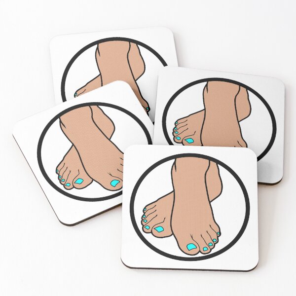 Item preview, Bright Blue Toes Badge designed and sold by SolefulStickers.