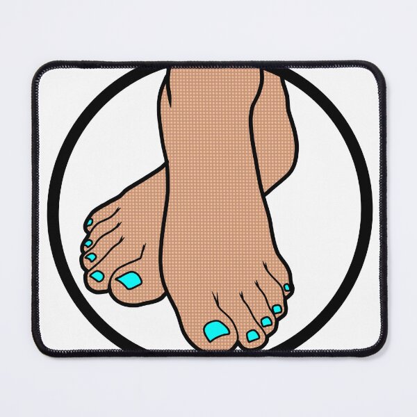 Item preview, Bright Blue Toes Badge designed and sold by SolefulStickers.