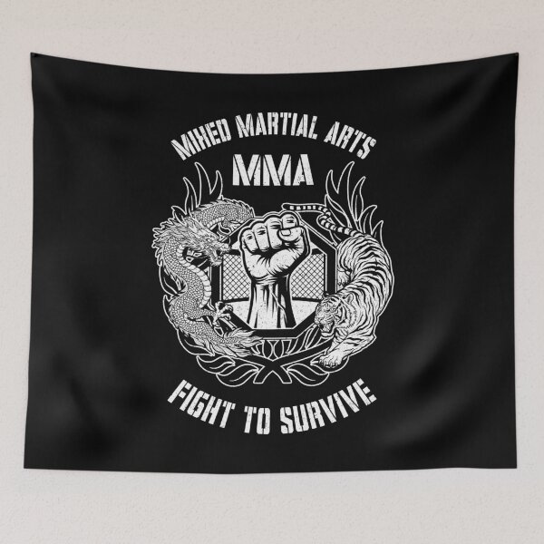 Item preview, MMA Mixed Martial Arts Cage Dragon Fist Tiger BJJ Fighter designed and sold by GrandeDuc.