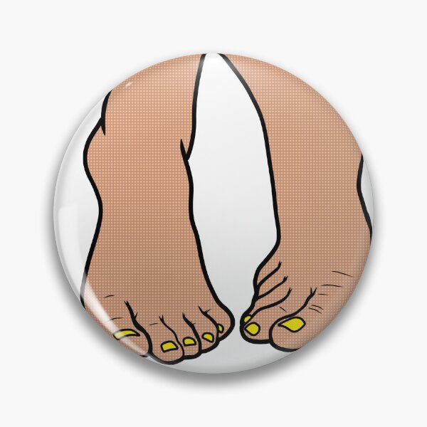 Item preview, Yellow Toes Badge designed and sold by SolefulStickers.