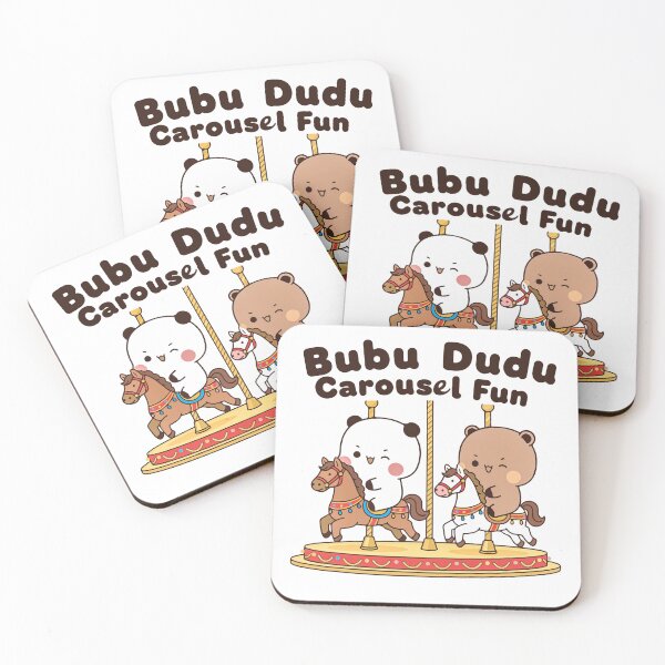 Item preview, BUBU DUDU CAROUSEL FUN Adorable Engagement Art | Kawaii Wedding Decor designed and sold by FEBRICAST.