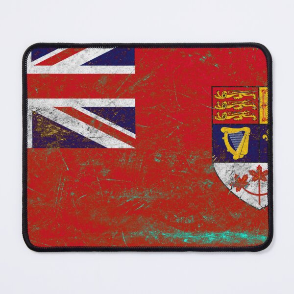 Item preview, Old Canadian Flag – Red Ensign with Union Jack – Metal Texture Design designed and sold by RoyalMerchantShop.
