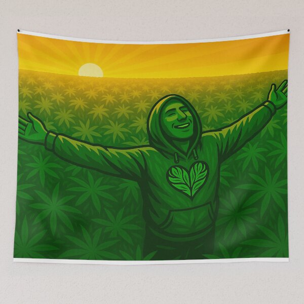 Item preview, Green Heart – Sunrise in the Field designed and sold by GruenesHerz.art.
