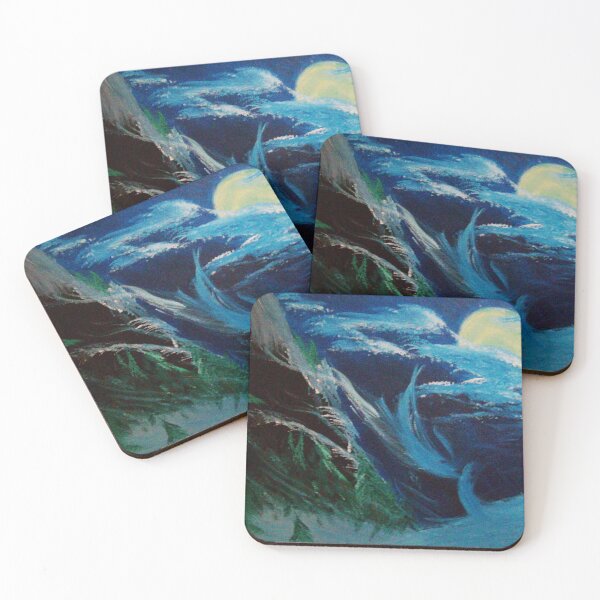 Item preview, Moonlight Mountains original artwork designed and sold by LidancieArts.
