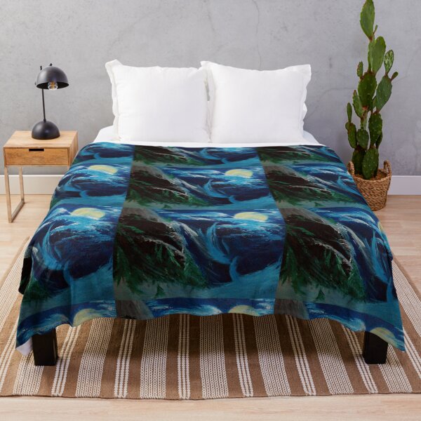 Item preview, Moonlight Mountains original artwork designed and sold by LidancieArts.