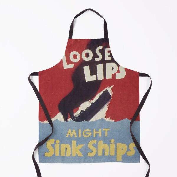 Item preview, Póster de propaganda de la Segunda Guerra Mundial "Labios Sueltos Podrían Hundir Barcos" designed and sold by Three stacked penguins.