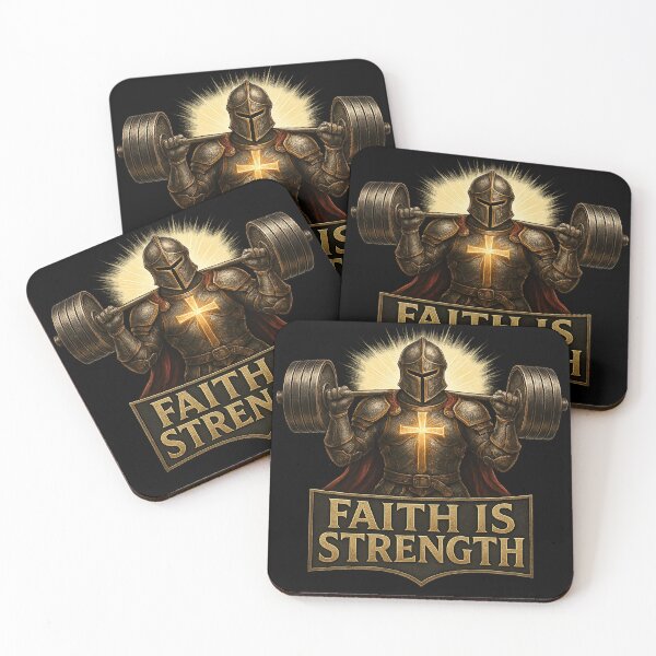 Item preview, Faith Is Strength – Christian Knight Gym Design designed and sold by JaelTees.