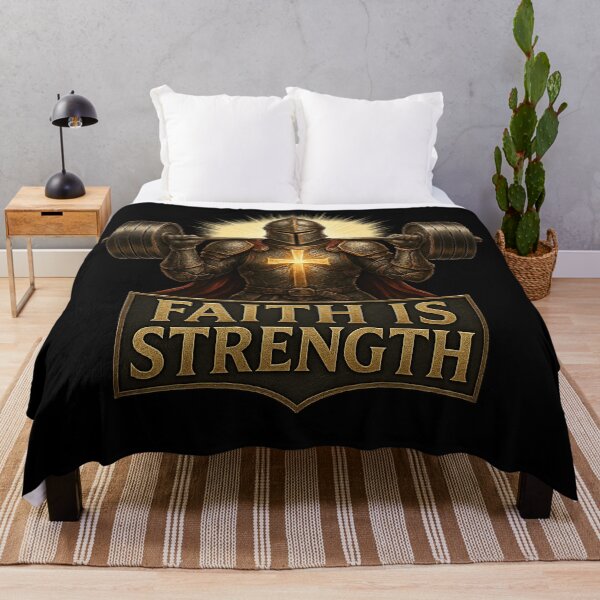 Item preview, Faith Is Strength – Christian Knight Gym Design designed and sold by JaelTees.
