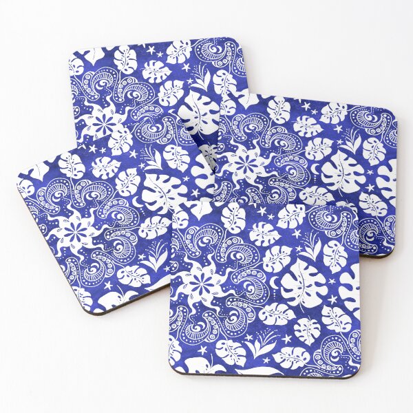 Item preview, monstera mandala - white on azure blue designed and sold by kobyakov.