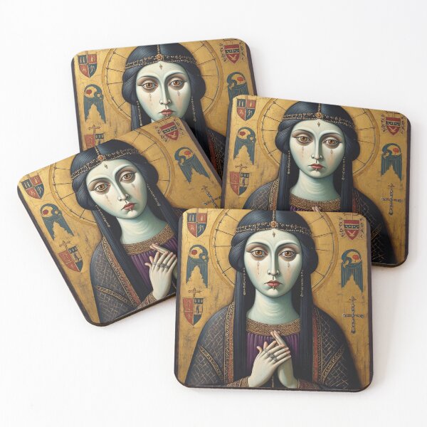 Artikelvorschau, Mittelalterliche Vampirfrau Vintage Malerei Kunst entworfen und verkauft von Vintage Designs +.